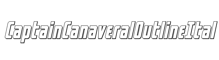 Captain Canaveral Outline Ital  フリーフォントのダウンロード