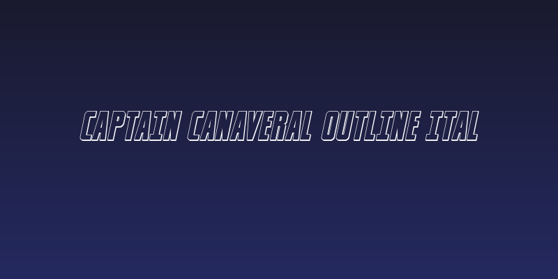 Captain Canaveral Outline Ital Social Header