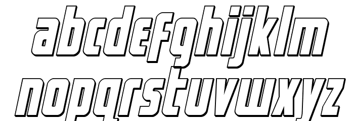 Captain Canaveral Outline Ital Font LOWERCASE