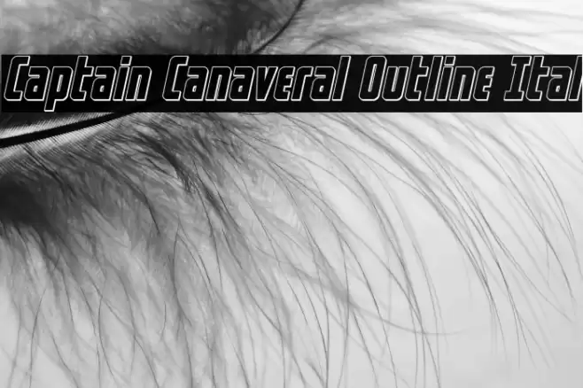 Captain Canaveral Outline Ital Font examples