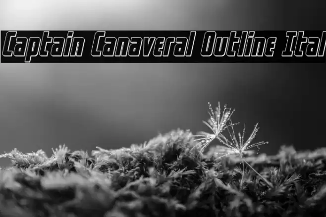 Captain Canaveral Outline Ital Font examples
