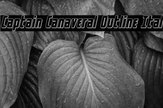 Captain Canaveral Outline Ital Font examples