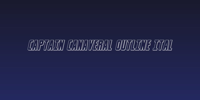 Captain Canaveral Outline Ital Social Header