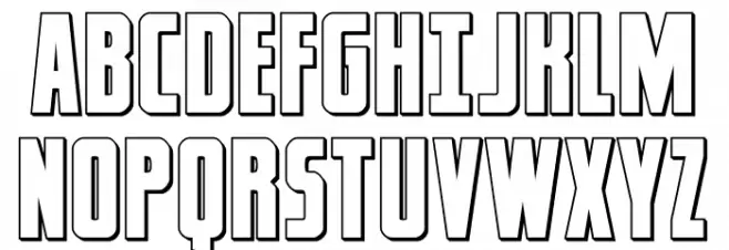Captain Canaveral Outline Schriftart Groß