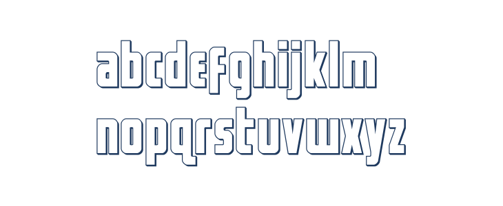 Captain Canaveral Outline Lowercase