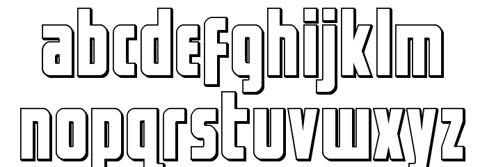 Captain Canaveral Outline Font LOWERCASE