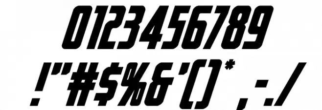 Captain Canaveral Super-Italic Font OTHER CHARS