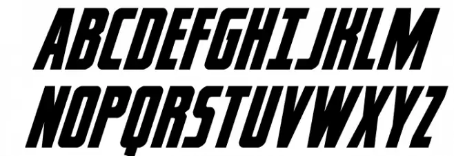 Captain Canaveral Super-Italic 字体 大写