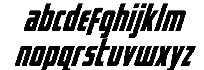 Captain Canaveral Super-Italic Font LOWERCASE