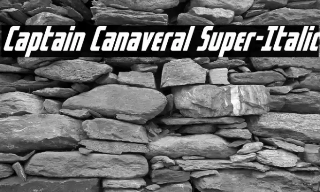 Captain Canaveral Super-Italic Font examples