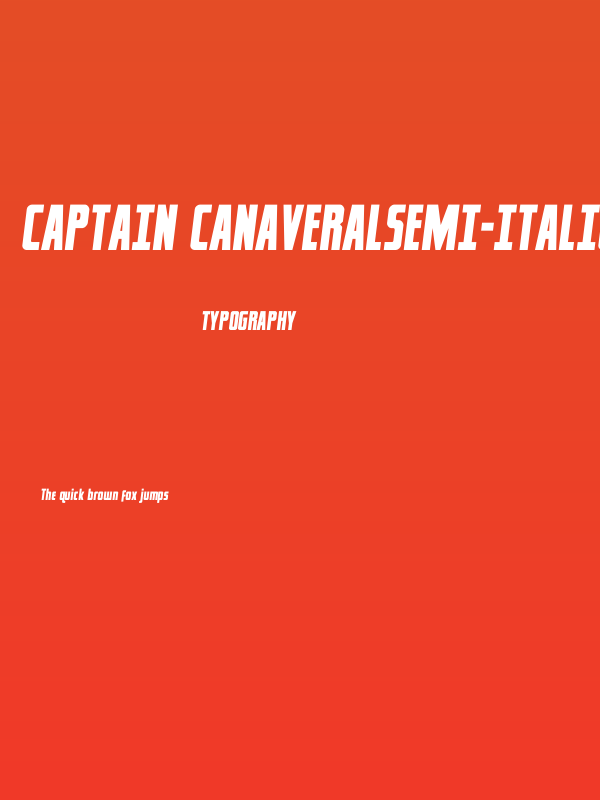 Captain CanaveralSemi-Italic Poster
