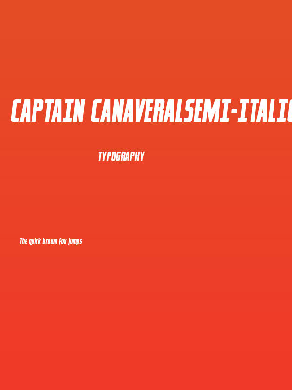 Captain CanaveralSemi-Italic Poster