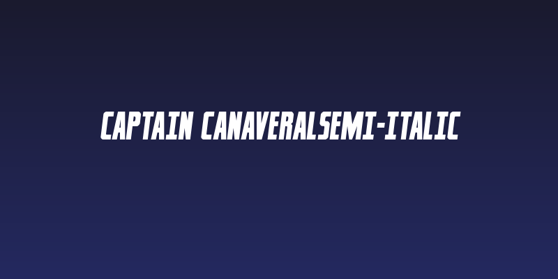 Captain CanaveralSemi-Italic Social Header