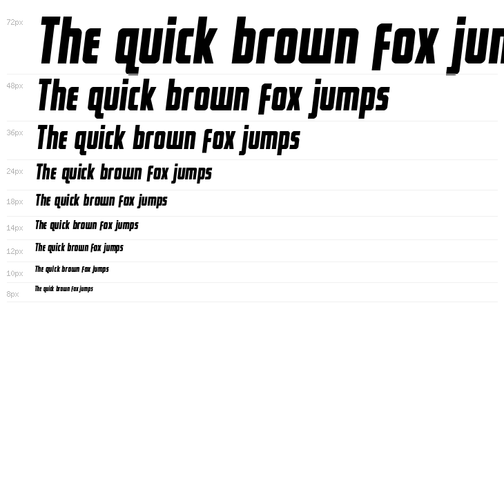 Captain CanaveralSemi-Italic Waterfall