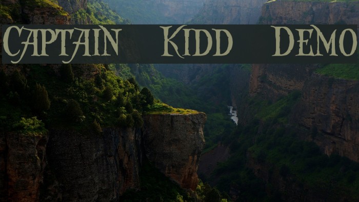 Captain Kidd Demo Font examples