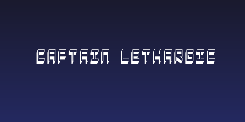 Captain Lethargic Social Header