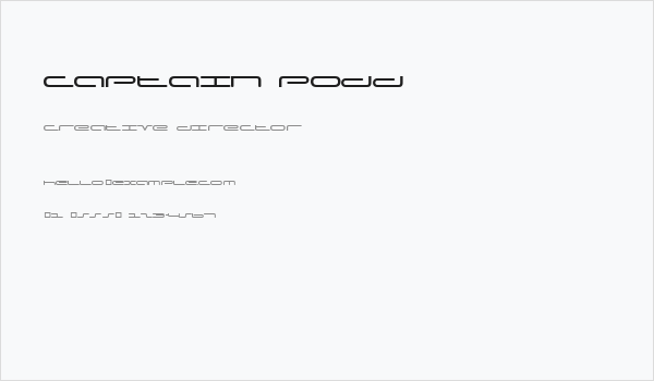 Captain Podd Business Card