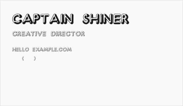 Captain Shiner Business Card