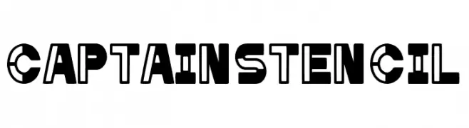 Captain Stencil  Frei Schriftart Herunterladen