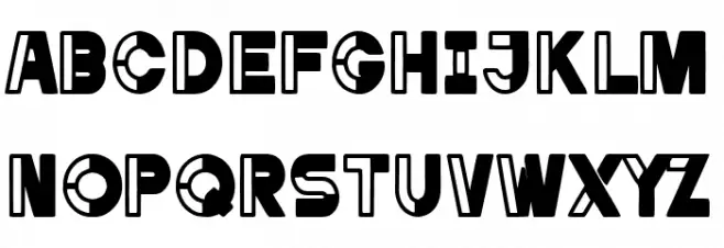 Captain Stencil Шрифта ВЕРХНИЙ