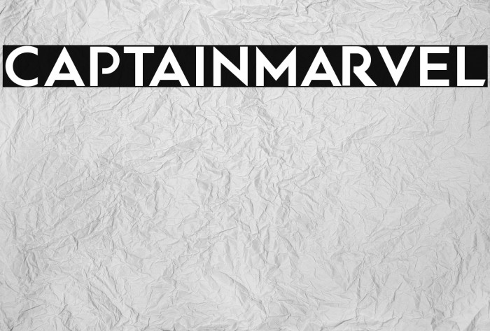 CaptainMarvel फ़ॉन्ट examples