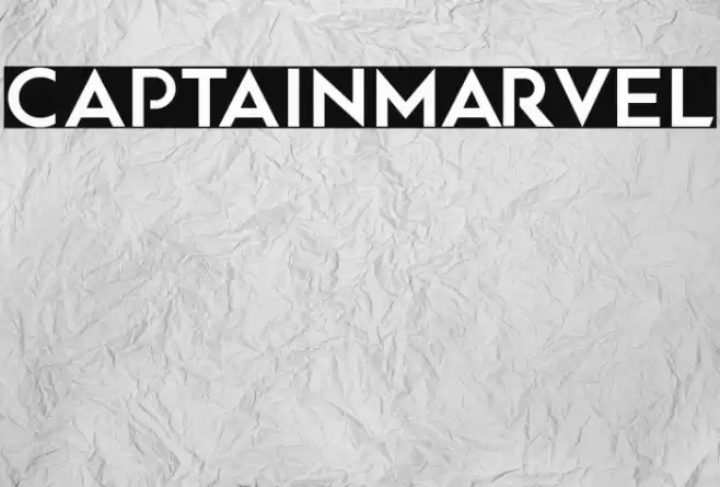 CaptainMarvel Font examples