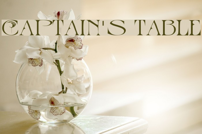 Captain's Table Font examples