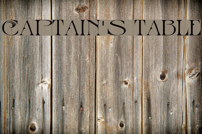 Captain's Table Font examples