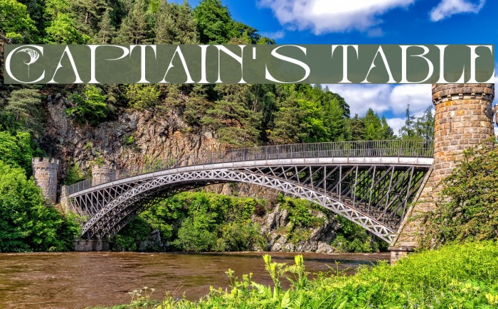 Captain's Table Font examples