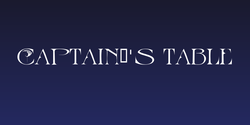 Captain's Table Social Header