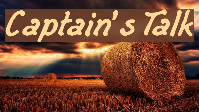 Captain's Talk Font examples