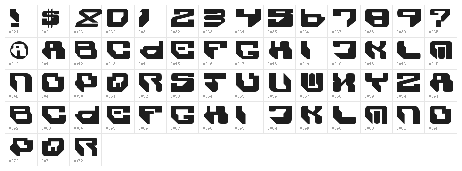 CaptivSystMRemiX Character Map