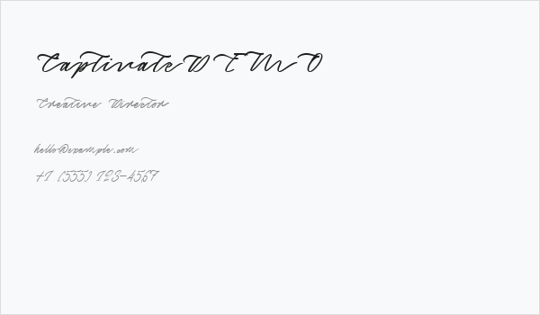 CaptivateDEMO Business Card