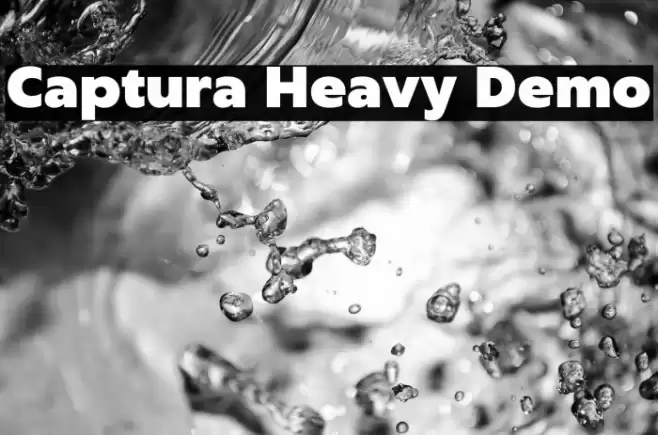 Captura Heavy Demo Font examples