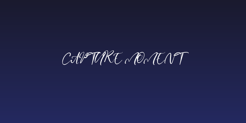 Capture Moment Social Header