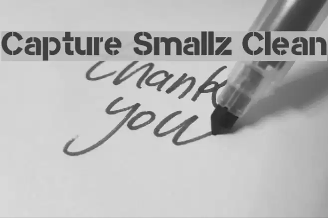 Capture Smallz Clean Font examples