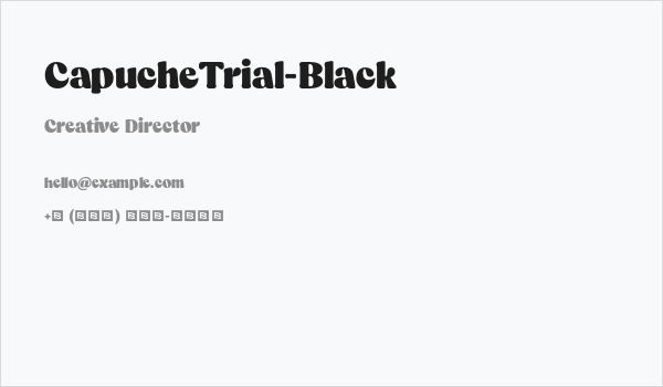 CapucheTrial-Black Business Card
