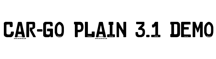 Car-Go Plain 3.1 Demo फ़ॉन्ट