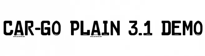 Car-Go Plain 3.1 Demo  Frei Schriftart Herunterladen