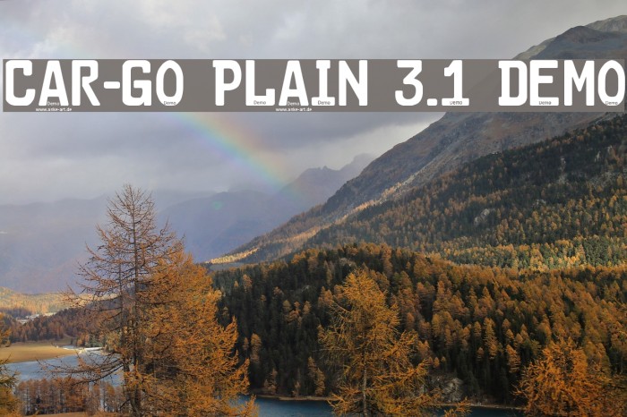 Car-Go Plain 3.1 Demo फ़ॉन्ट examples