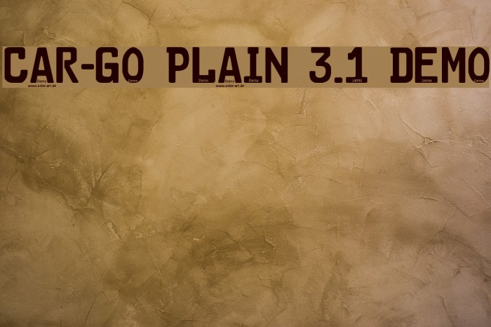 Car-Go Plain 3.1 Demo फ़ॉन्ट examples