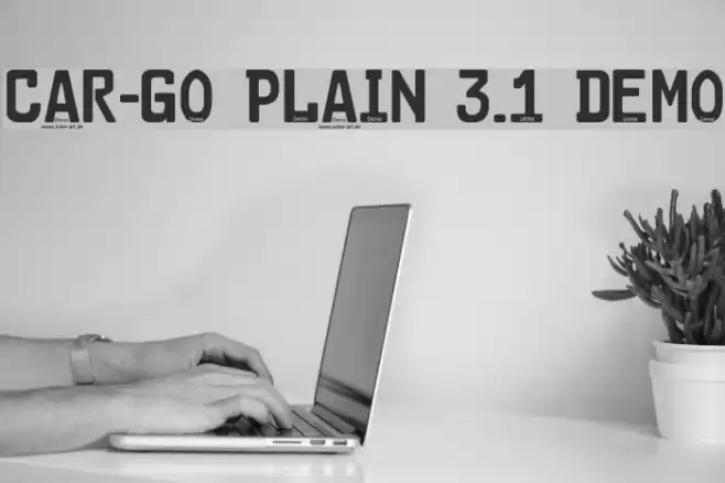 Car-Go Plain 3.1 Demo Font examples