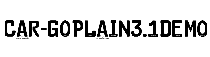 Car-GoPlain3.1Demo  font caratteri gratis