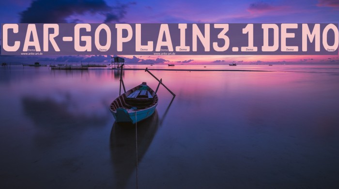 Car-GoPlain3.1Demo Font examples