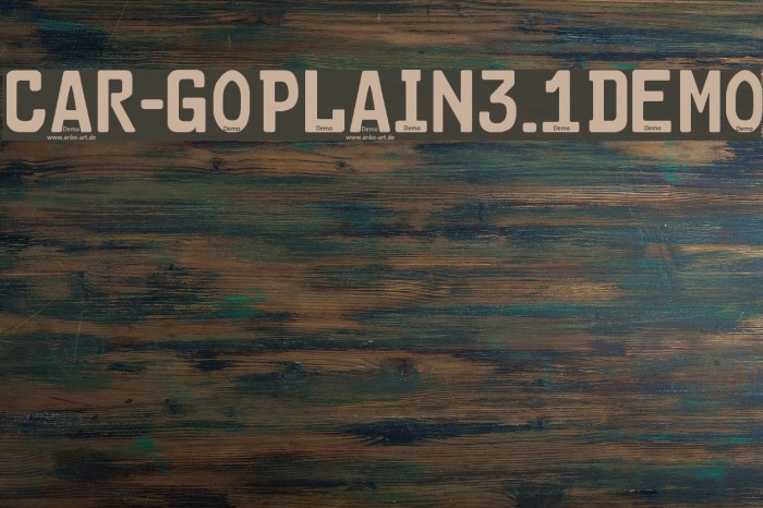 Car-GoPlain3.1Demo Font examples