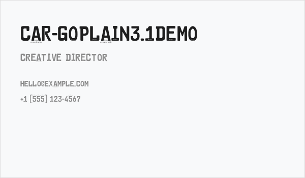 Car-GoPlain3.1Demo Business Card