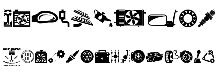 Car Parts Font OTHER CHARS