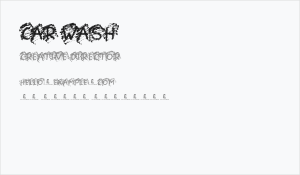Car Wash Business Card