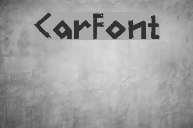 CarFont Font examples