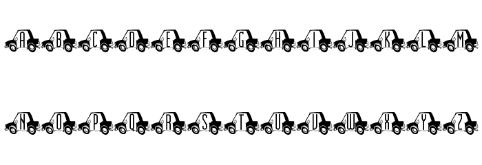 CarTown Font LOWERCASE